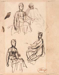 Zittende Vrouw - Drie Studies